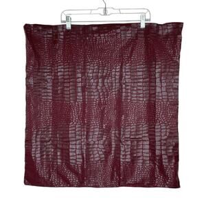 Patricia Nash Croc Embossed Euro Sham plum/wine NWOT 26X26